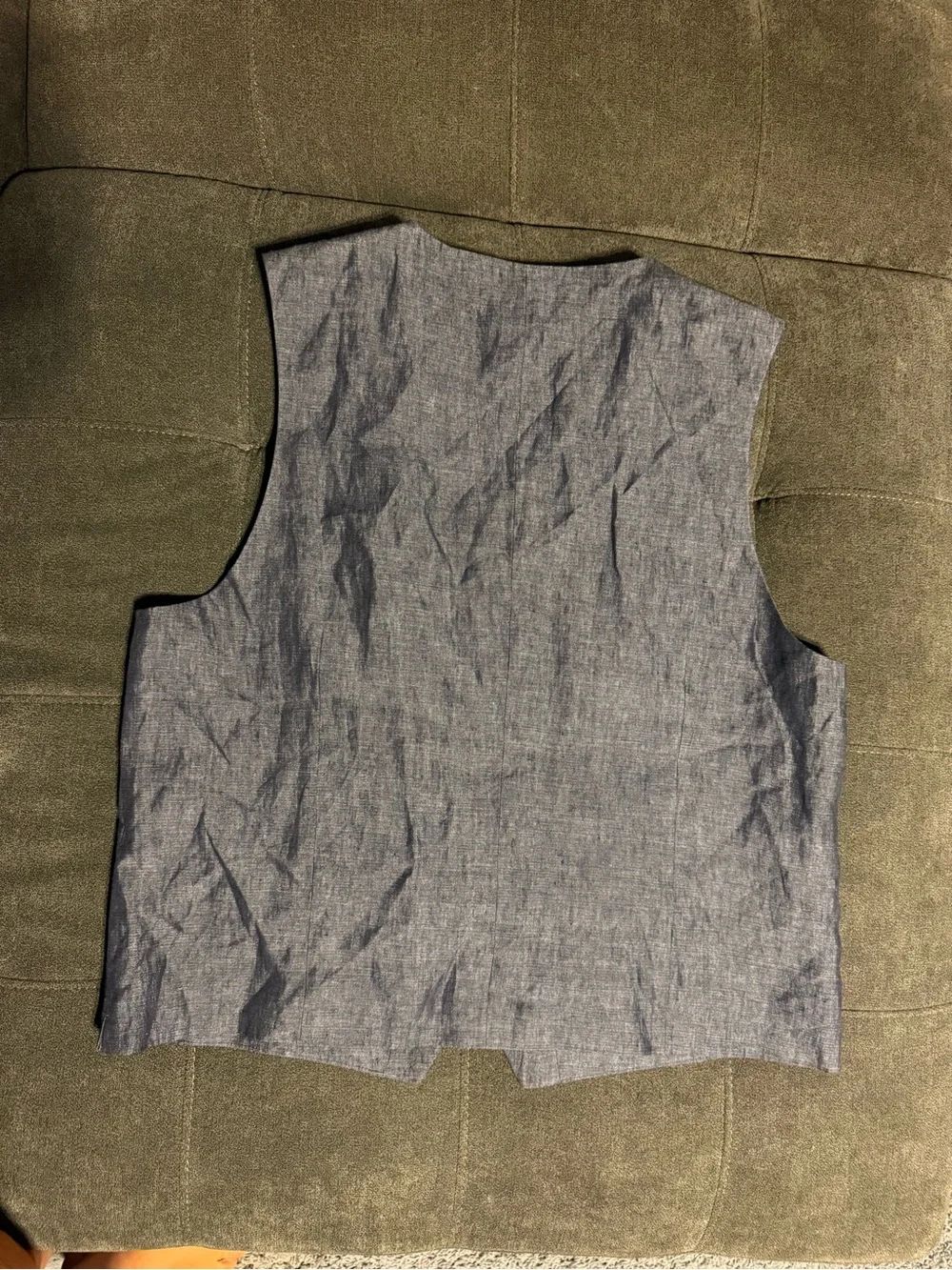 Joseph Abboud Men's XL Linen Suit Vest Blue Italian Fabric NWT Waistcoat Summer